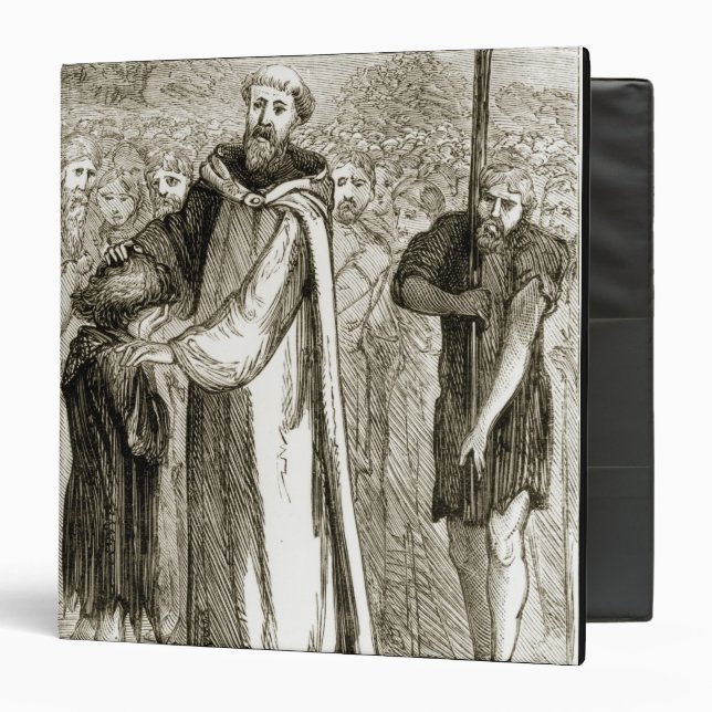 St. Columba blesses a wild boy, from 'The Trias Th Binder (Front/Inside)