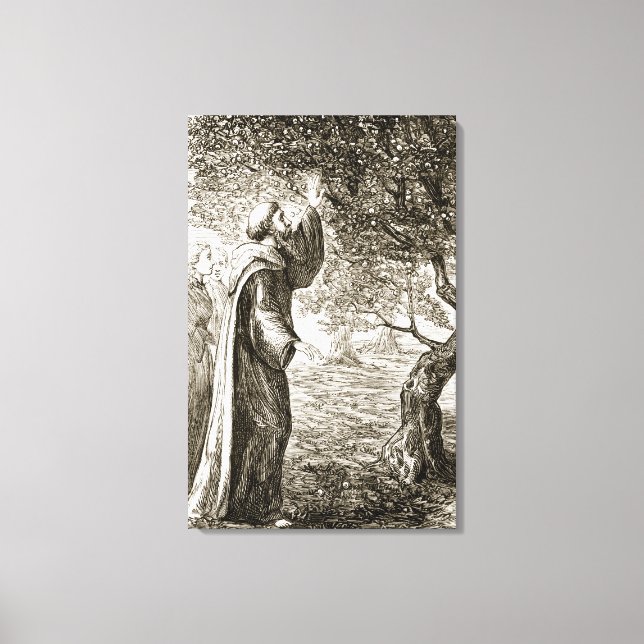 St. Columba changes bitter fruit into sweet, from Canvas Print (Front)