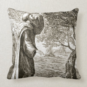 St. Columba changes bitter fruit into sweet, from Throw Pillow