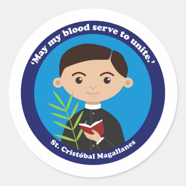 St. Cristóbal Magallanes Classic Round Sticker (Front)