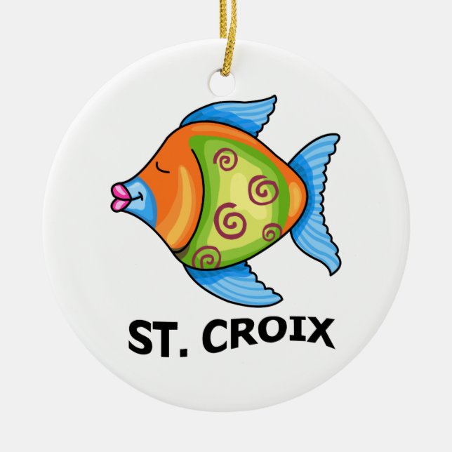 St Croix Ceramic Ornament (Front)