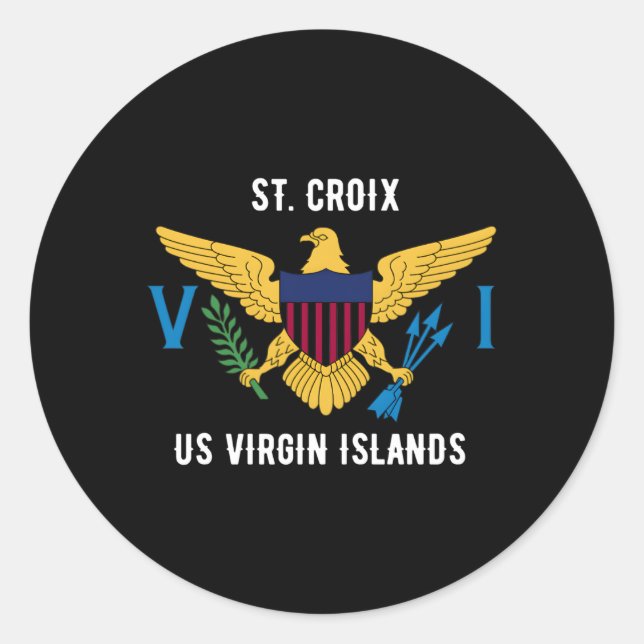 St Croix Classic Round Sticker (Front)
