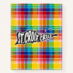St. Croix "Cruz" U.S. Virgin Islands, Madras Notebook