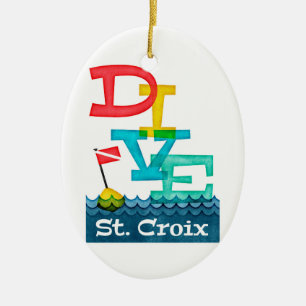 St Croix Dive - Colourful Scuba Ceramic Ornament