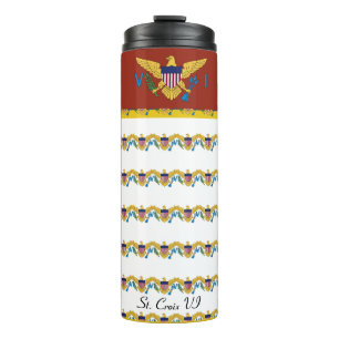 St. Croix St. Thomas US Virgin Islands Flag USVI  Thermal Tumbler