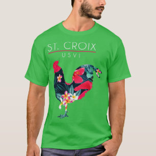 St Croix USVI Flower Hibiscus Chicken Lover Souven T-Shirt