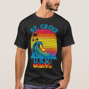St Croix USVI Retro Throwback Surf & Beach Souveni T-Shirt