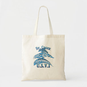 St. Croix USVI Vacation Tribal Dolphins Tote Bag