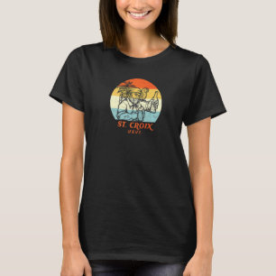 St Croix Usvi Vintage Pirate & Parrot Vacation T-Shirt