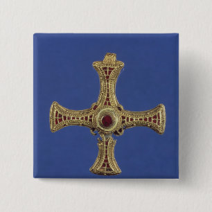 St. Cuthbert's Cross 2 Inch Square Button