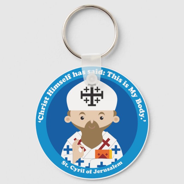 St. Cyril of Jerusalem Keychain (Front)