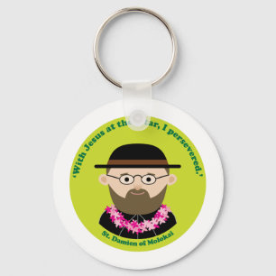 St. Damien of Molokai Keychain