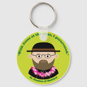 St. Damien of Molokai Keychain