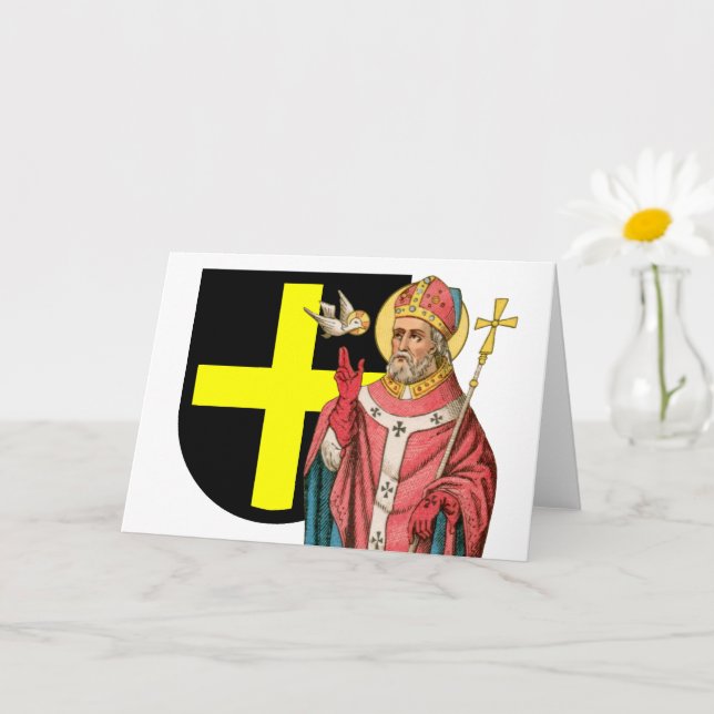 St. David of Wales (P 001) and His Shield Card (Small Plant)
