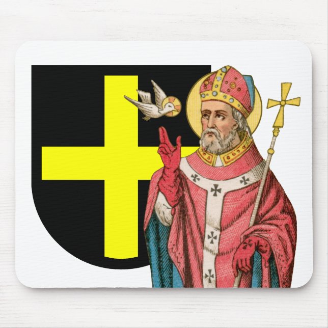 St. David of Wales (P 001) and His Shield Mouse Pad (Front)