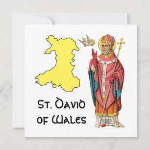 St. David of Wales (P 001) with Outline Map