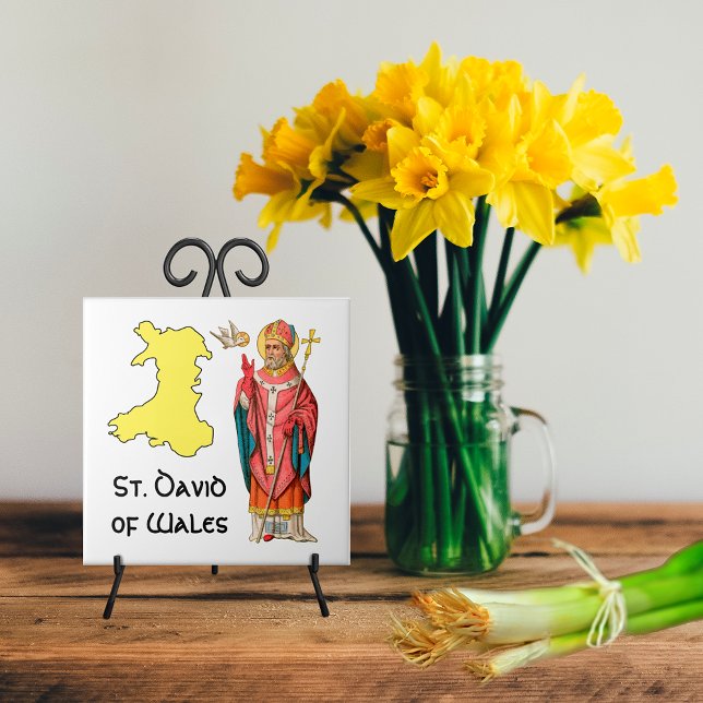 St. David of Wales (P 001) with Outline Map Tile (Creator Uploaded)