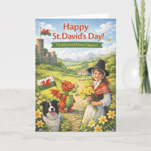 St David’s Day Card – Welsh Greeting Card