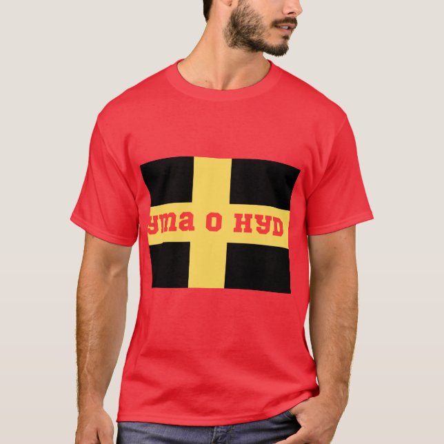 St Davids Cymru Yma O Hyd Rectangular Sticker T-Shirt (Front)