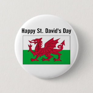 St. David's Day 2 Inch Round Button