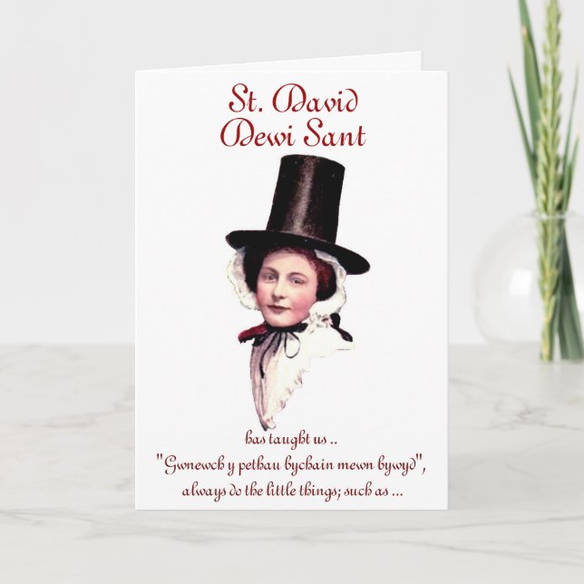 St. David's Day Greeting Card (Front)