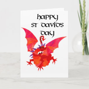 St David's Day Greeting Card - English