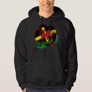 St. David's Day Hoodie With Flag, Welsh Dragon