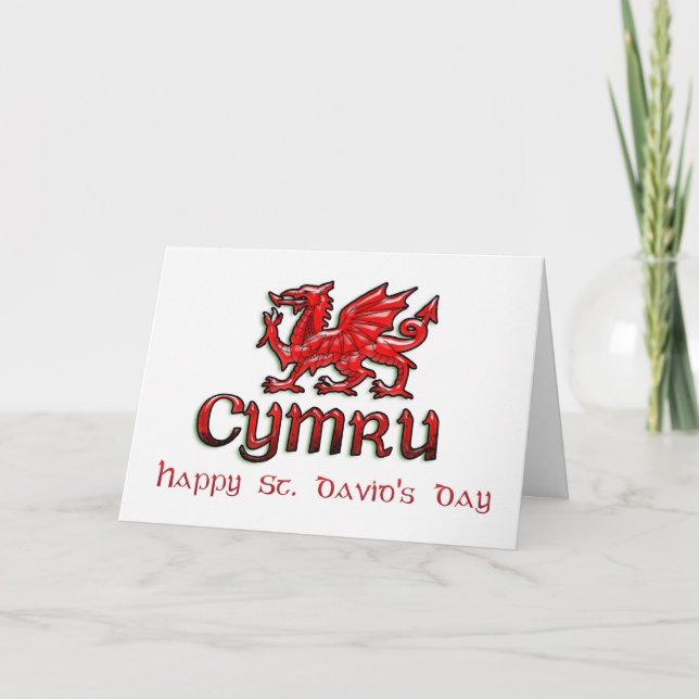 St. David's Day, Saint David, Ddydd Gwyl Dewi Sant Card (Front)