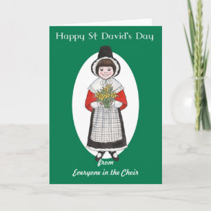 St David's Day, Welsh Costume, Card to Personalize