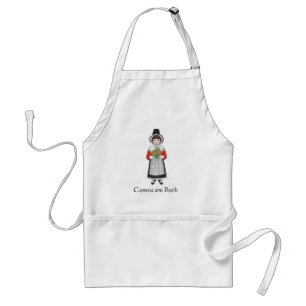 St David's Day, Welsh Costume, Card to Personalize Standard Apron