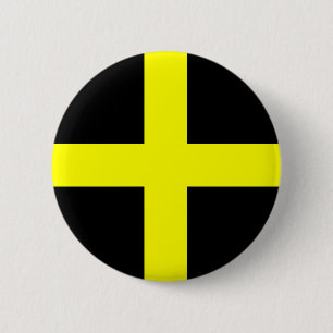 St. David's Flag Wales Welsh 2 Inch Round Button