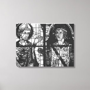St. Denis giving the oriflamme to knight Clement Canvas Print