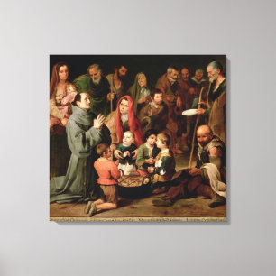 St. Diego of Alcala Giving Food to the Poor Canvas Print