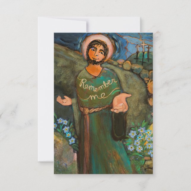 St Dismas, la carte de prière du Bon Voleur (Devant)