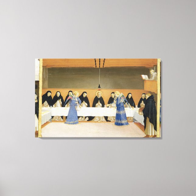 St. Dominic and his Companions Fed by Angels Canvas Print (Front)