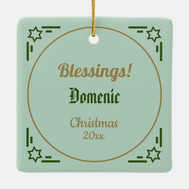 St. Dominic de Guzman (BK 07) Ceramic Ornament (Back)