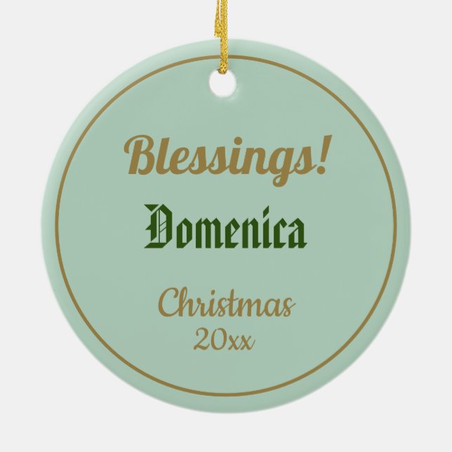 St. Dominic de Guzman (BK 07) Ceramic Ornament (Back)