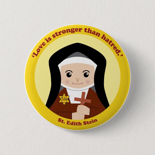 St. Edith Stein 2 Inch Round Button (Front)