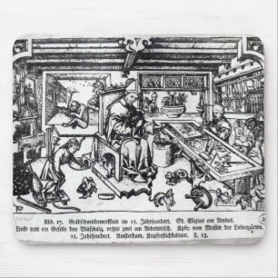 St. Eligius as a goldsmith in his workshop Mouse Pad