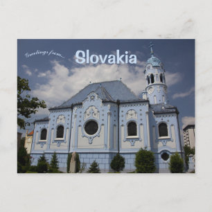St. Elisabeth Blue Church Bratislava Slovakia Postcard
