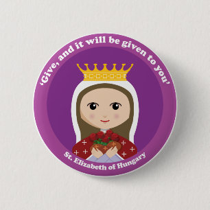 St. Elizabeth of Hungary 2 Inch Round Button