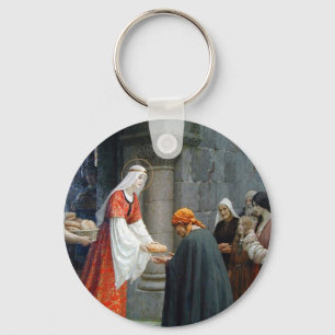 St. Elizabeth of Hungary Feeds the Poor Keychain