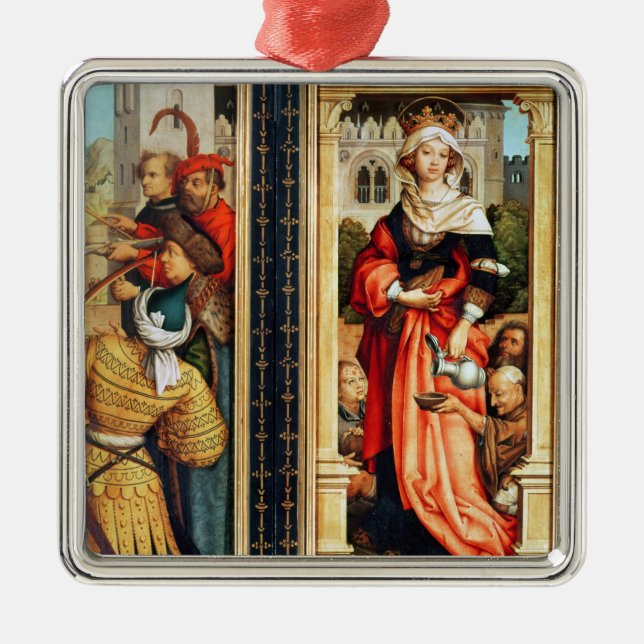 St. Elizabeth of Hungary Metal Ornament (Front)