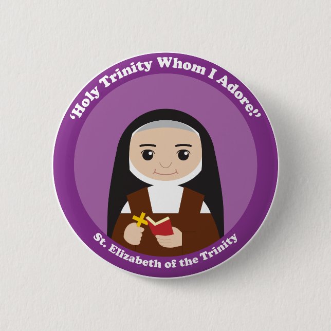 St. Elizabeth of the Trinity 2 Inch Round Button (Front)