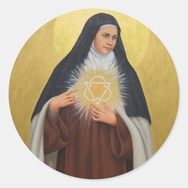 St. Elizabeth of the Trinity Carmelite Nun Classic Round Sticker (Front)