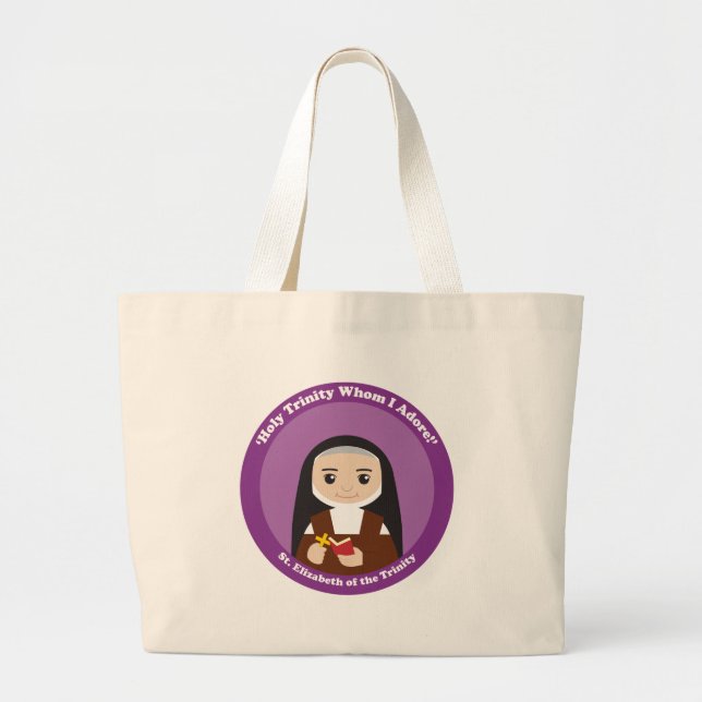 St. Elizabeth of the Trinity Large Tote Bag (Front)