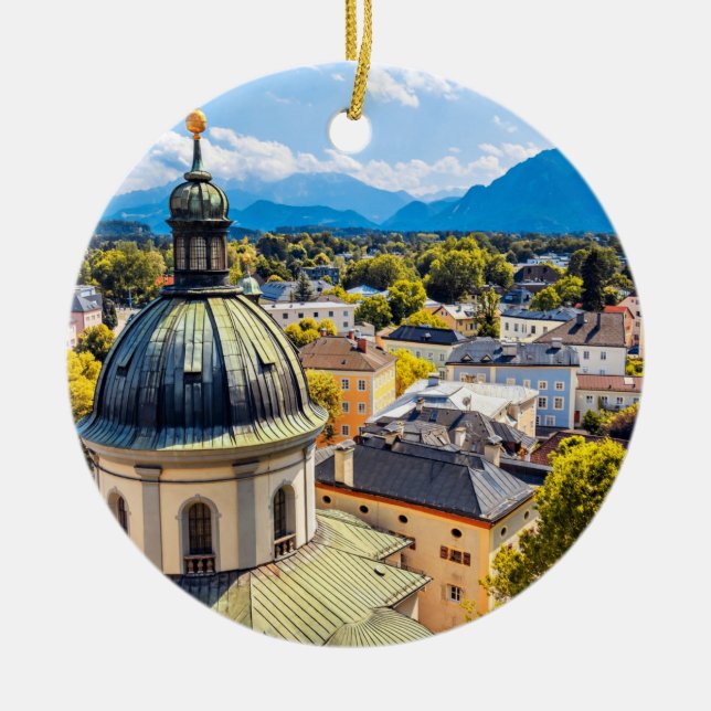 St. Erhard Church, Salzburg, Austria Ceramic Ornament (Front)