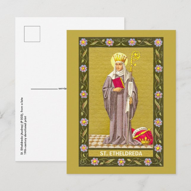 St. Etheldreda (Audrey) (P 003) Postcard (Front/Back)