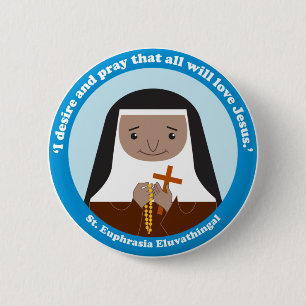 St. Euphrasia Eluvathingal 2 Inch Round Button