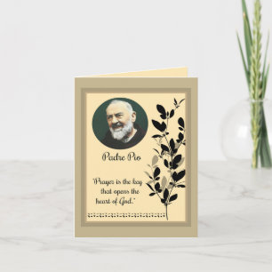 St. Father Pio with Quote Card
